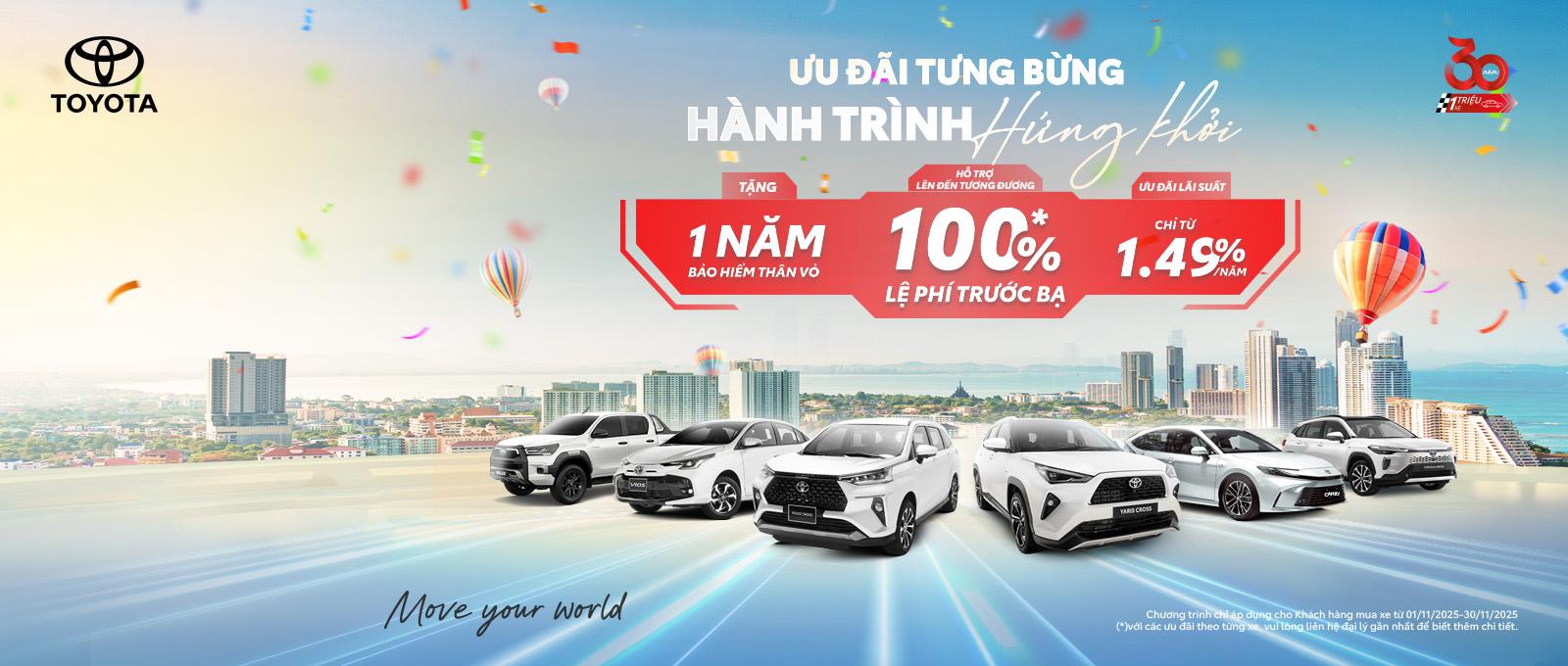 Toyota Hưng Yên Ưu Đãi Khủng Trong Tháng 11/2025