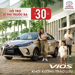 Đại lý Toyota Hưng Yên triển khai chương trình ưu đãi lên đến 30 triệu đồng cho xe Toyota Vios 2021